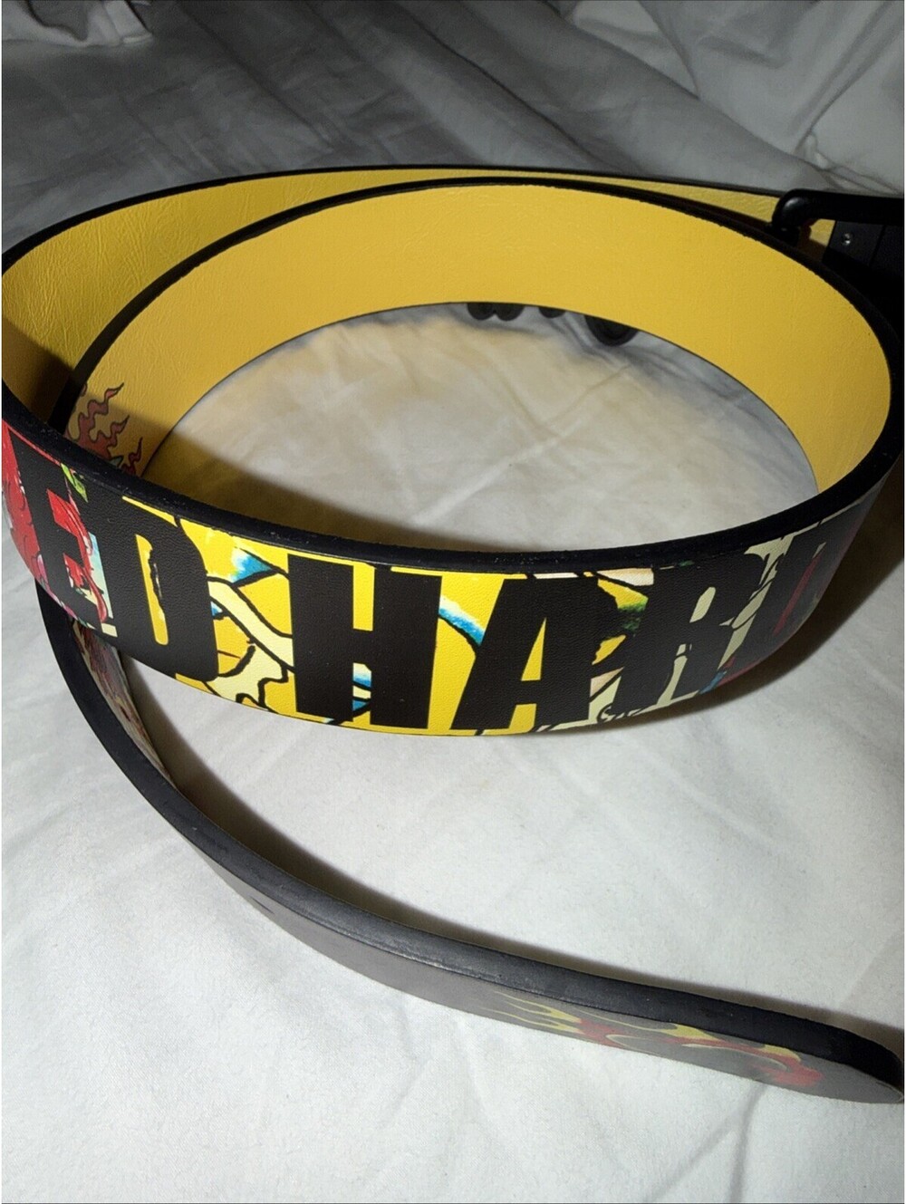 YELLOW NWT Y2K Ed Hardy REVERSIBLE Men’s belt